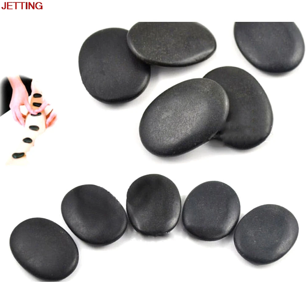 JETTING-7Pcs/Set Safety Lava Natural 3*4cm Stones Energy Massage Hot Spa Rock Basalt Stones Wholesale New Arrival