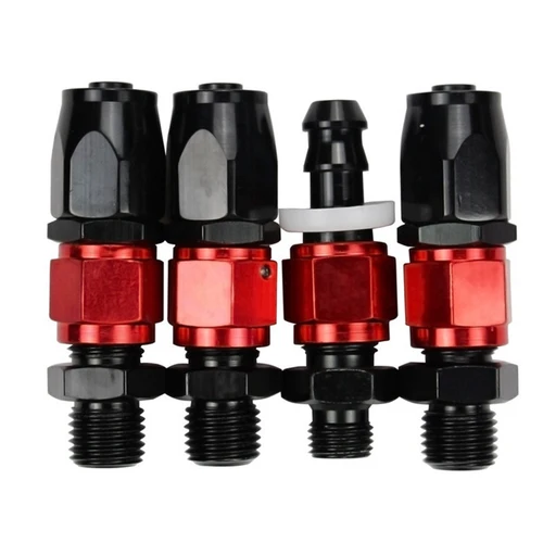 Imagen 2 del producto Regulador de presión de combustible ajustable Universal con manómetro + manguera de línea de combustible AN6 + Kit de extremo de accesorios