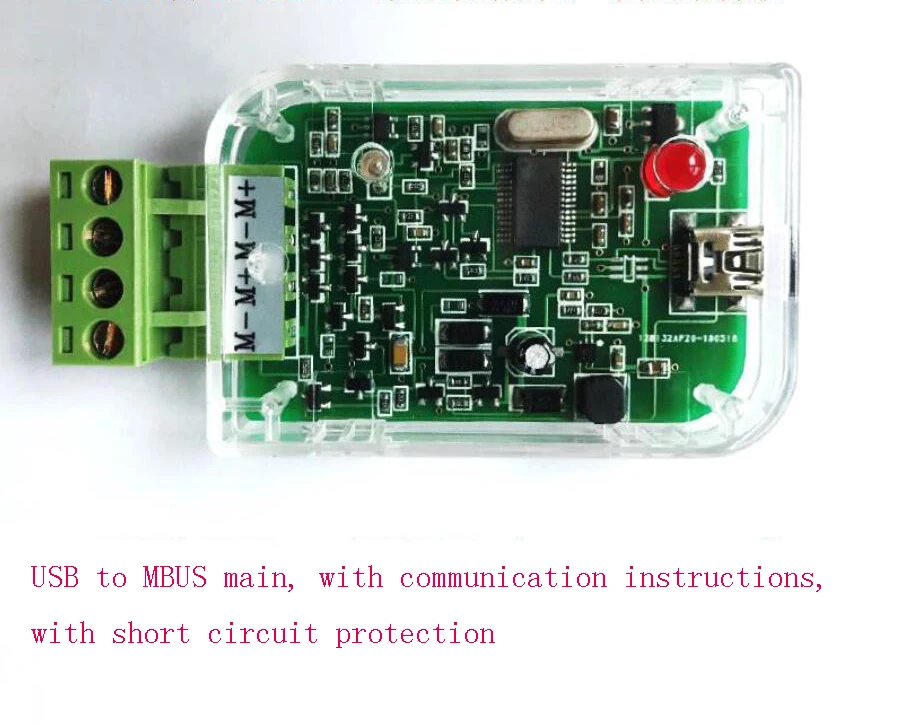 

Industrial USB to MBUS host, usb-mbus meter reading communication debugging - 10 loads of USB power supply. USB terminal