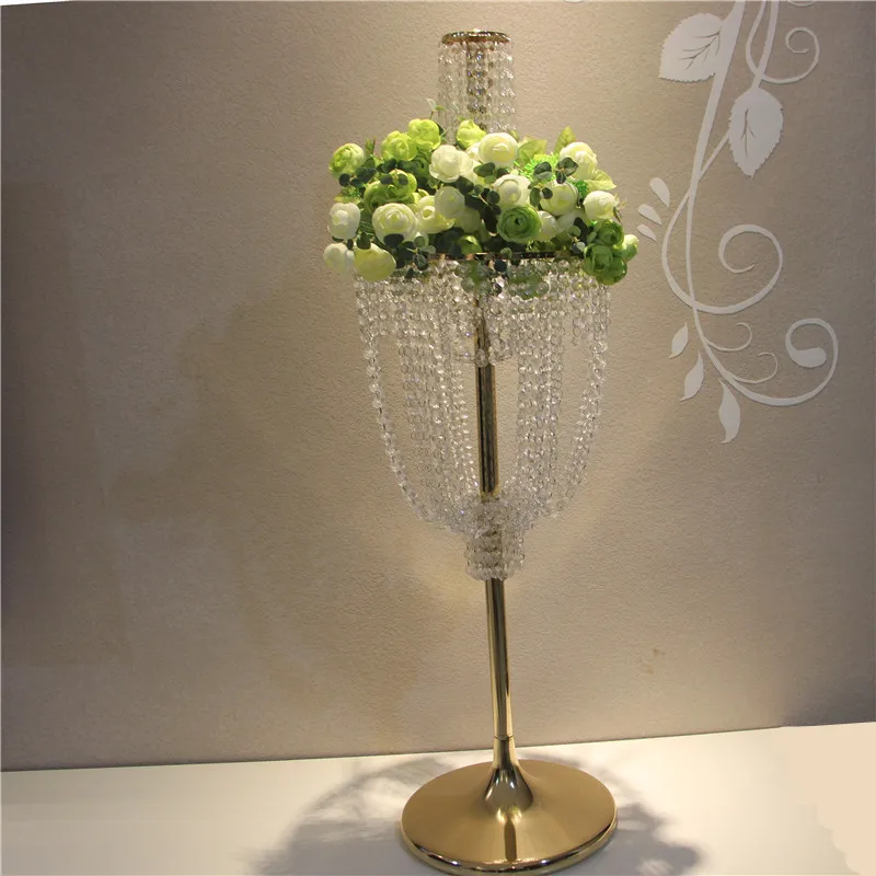 

100 cm Tall Wedding crystal Table Centerpiece Flower Stand road lead wedding decoration 10pcs/lot