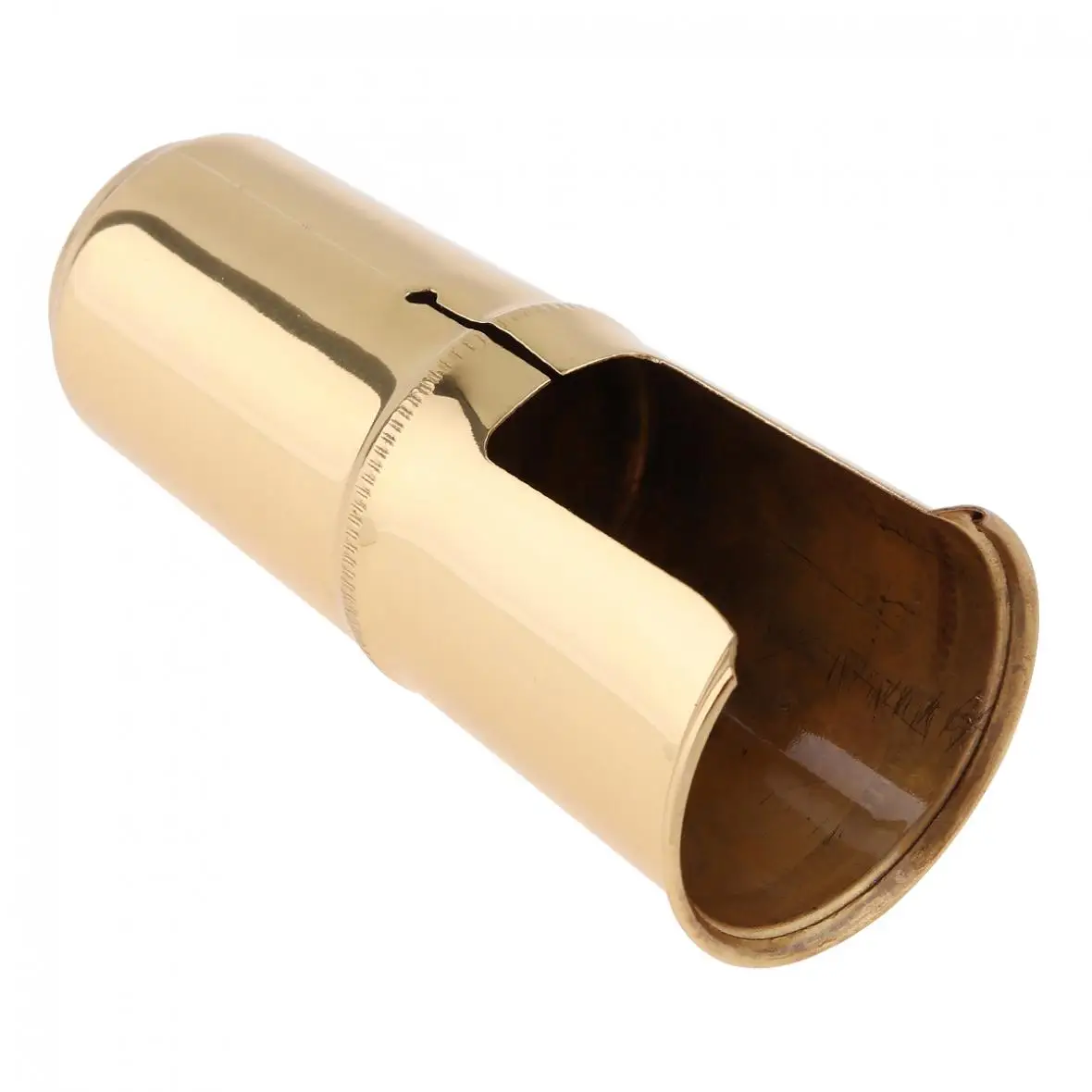 Alto Saxophone Mouthpiece Cap Brass Gold  Plated Protective Cap for Leather Sax Mouthpiece Metal Ligature