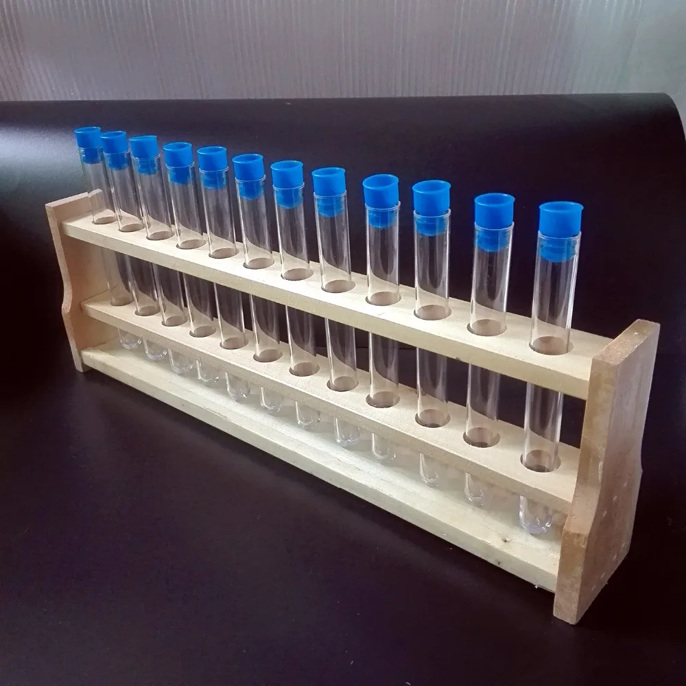 

1pcs Wooden Test Tube Rack 12 Holes Holder Support Burette Stand Laboratory Test tube Stand Shelf Lab School Supplies