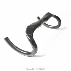 Newest compact type Racing Road bike glossy matt 3K full carbon fibre bicycle handlebar carbon bent bar 31.8*380-440mm