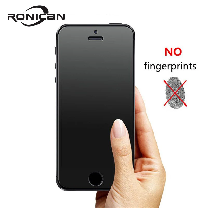 No fingerprint screen protector for iphone 8 7 6s X XR XS Max matte tempered glass on iphone 6 6s 7 8 plus 5s se protective film