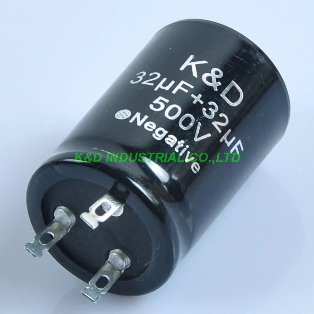 

1pc Can Eelectrolytic Capacitor 32+32uf 500V Guitar Tube Audio Hi-Fi Amp