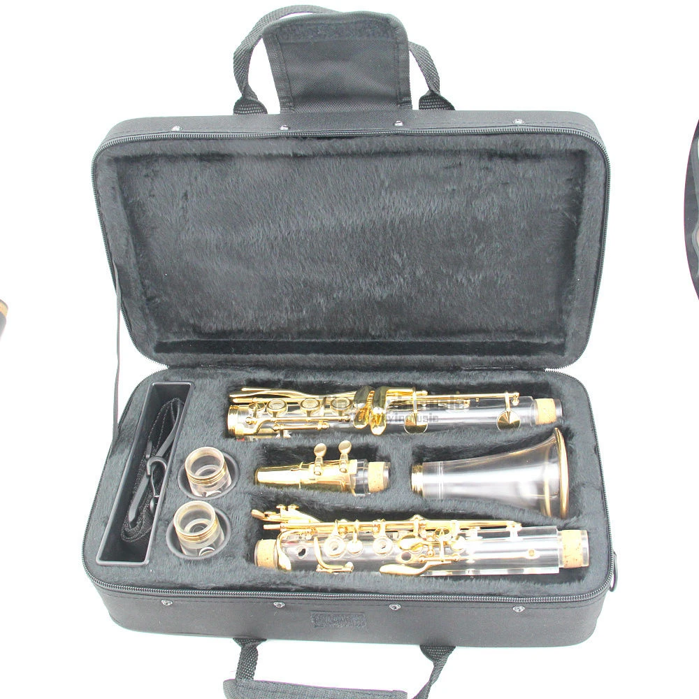 clear clarinet kit Bb key real gold plated parts new