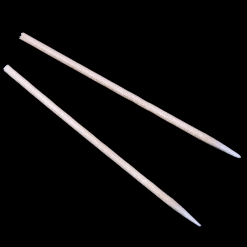 100 قطعة من القطن القابل للتصرف عصا أداة نظيفة لأجهزة AirPods سماعة الهاتف تهمة