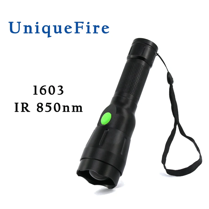 

UniqueFire New Portable Lamp 1603-38 IR 850nm Waterproof LED Flashlight 4 Modes Zoomable Rechargeable Torch For Outdoor Hunting