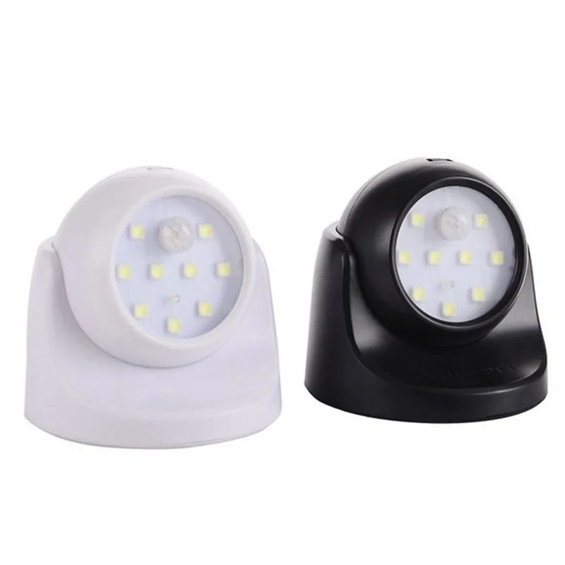 Battery Power 9 LED Night Light Motion Sensor Light 360 Degree Rotation Wall Night Light For Closet Garages Hallway Auto On Off