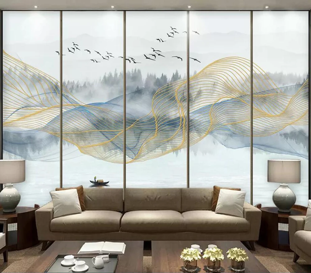 

Decorative wallpaper Chinese ink painting background wall painting