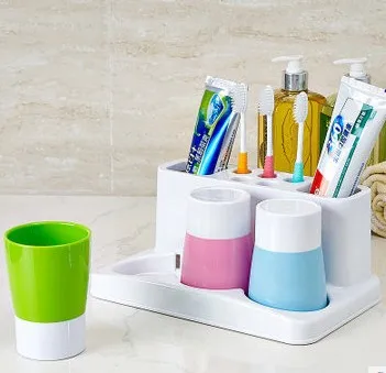 

Creative family of three toothbrush holder suit Fashion simple cup holder bathroom home with Cups