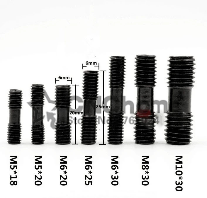 Free shipping 10pcs Clamp Screw ML0520/ML0620/ML0625/ML0630/ML0830/ML0835/ML1030 CNC lathe Turning Tool Spare Screw Double screw