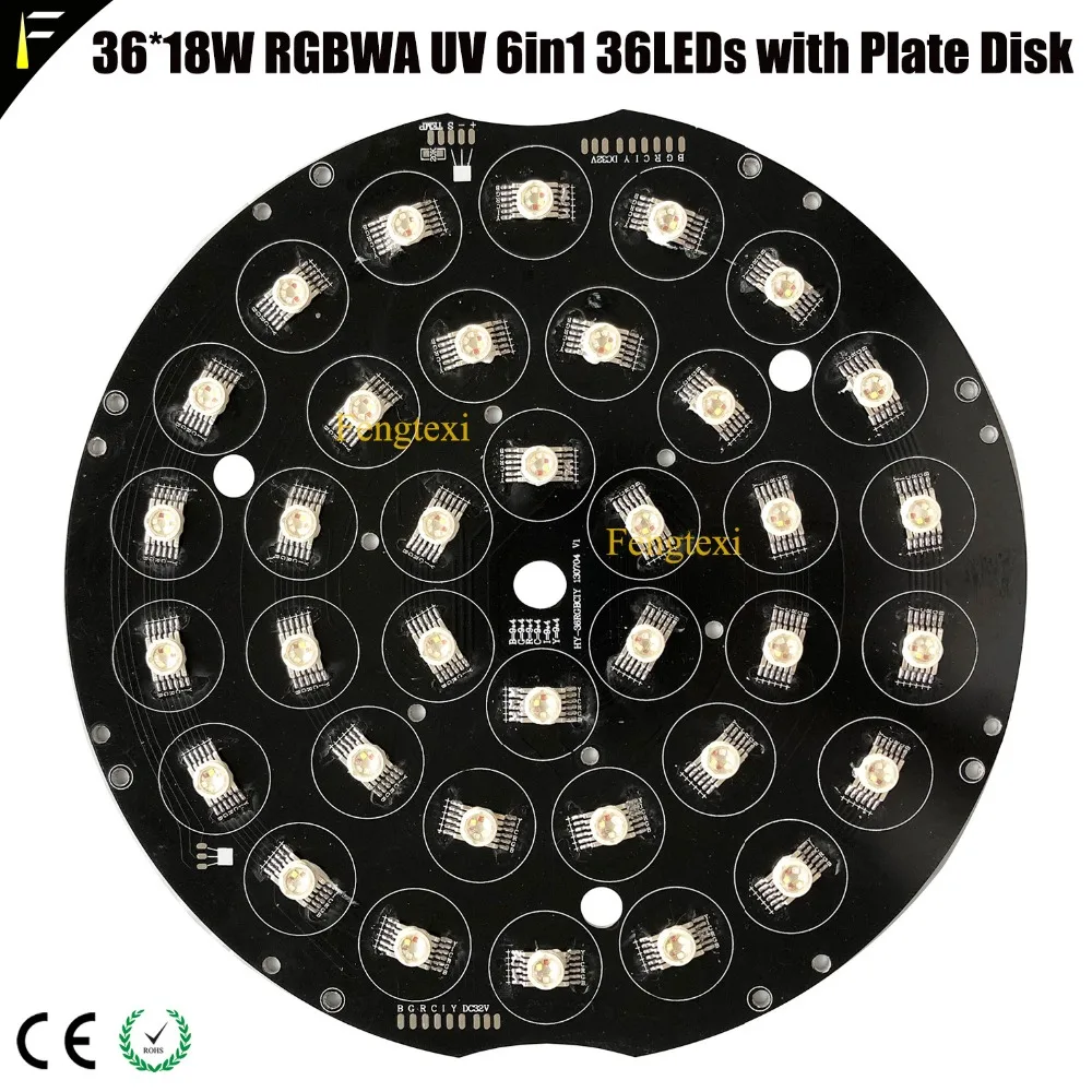 

36LED Disk Plate 36x18 6in1 RGBWAUV 36x18w LED Wash Moving Head Light Spare Part 3618w 36V Plate Replacing Board for Party Stage