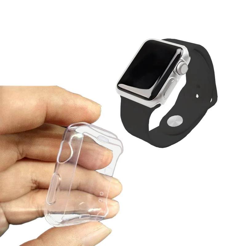 Series 5 Protection Case Clear Crystal Silicone Cover for Apple Watch Series 2 3 Screen Protector Transparent fundas Coque 41mm