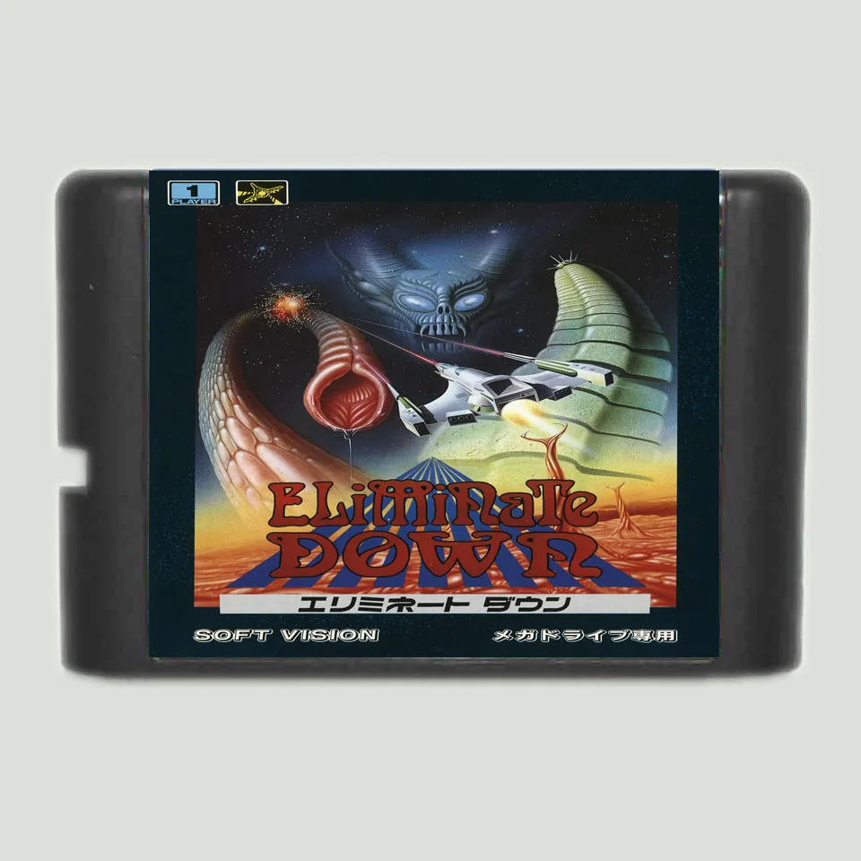 Eliminate Down 16 bit SEGA MD Game Card For Sega Mega Drive For Genesis