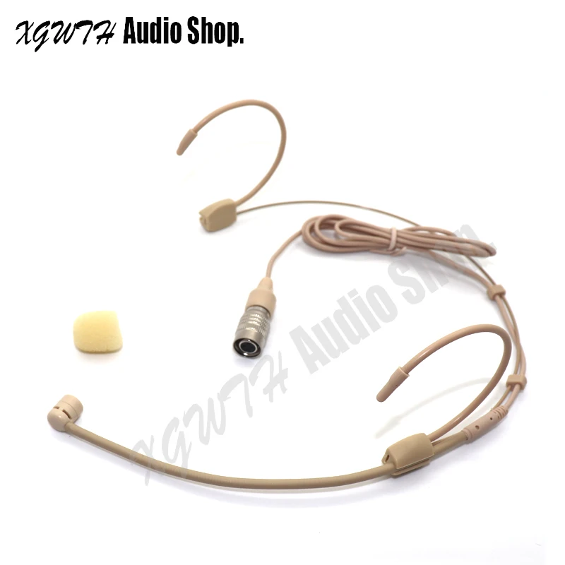 Skin Undirectional Headset Headworn Microphone For Audio Technica Wireless Hirose 4 Pin Dynamic Cardioid Mic Profession