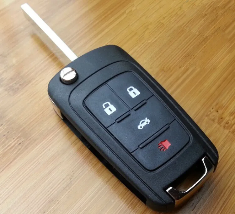 

For Chevrolet Cruze Aveo Malibu Buick Excell GT XT Camaro Replacement Flip Folding Remote Key Shell Case 4 Button Fob Key Cover