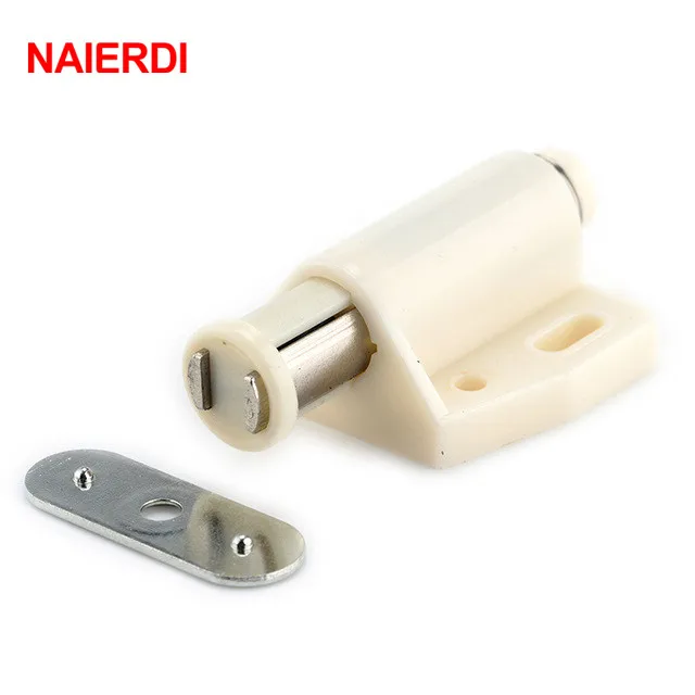 NAIERDI Cabinet Catch Kitchen Door Stopper Drawer Soft Quiet Close Magnetic Push to Open Touch Damper Buffers Furniture Hardware