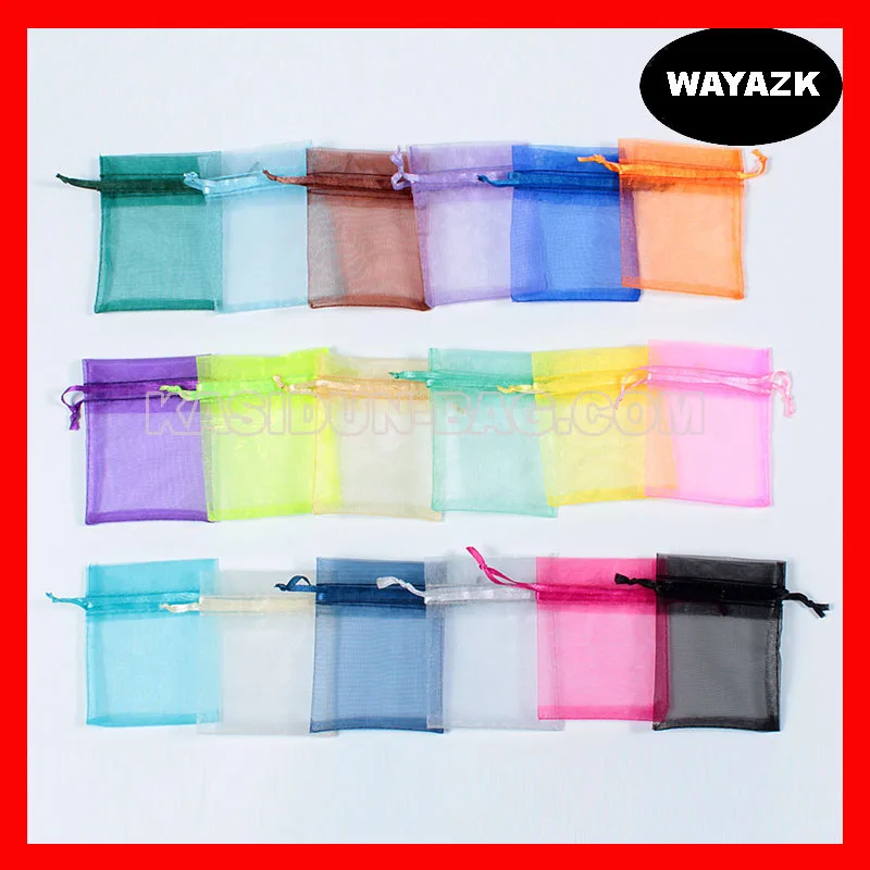 (200pcs/lot) size 13x18cm wholesale QUALITY small drawstring gift organza bag