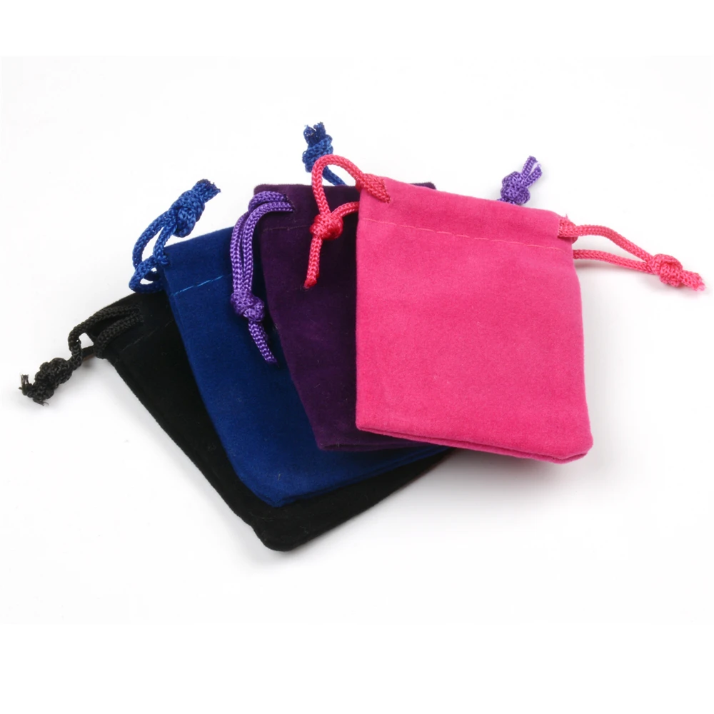 50pcs/lot 5x7cm 4 Colors Velvet Bag Jewelry Package Bag Wedding Christmas Boutique Packaging Velvet Gift Bags & Pouches