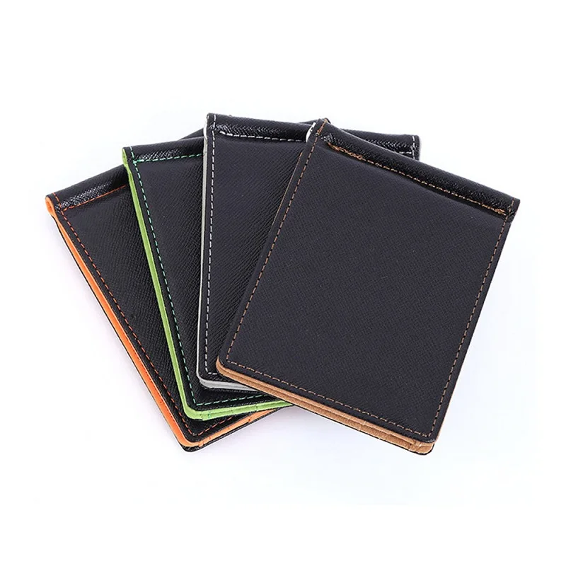 

FASHIONS KZ New Creative Clip Men's Wallet Bank Credit Card Bag PU Leather Soft Wallet Sewing Thread Flip Wallet PU Leather