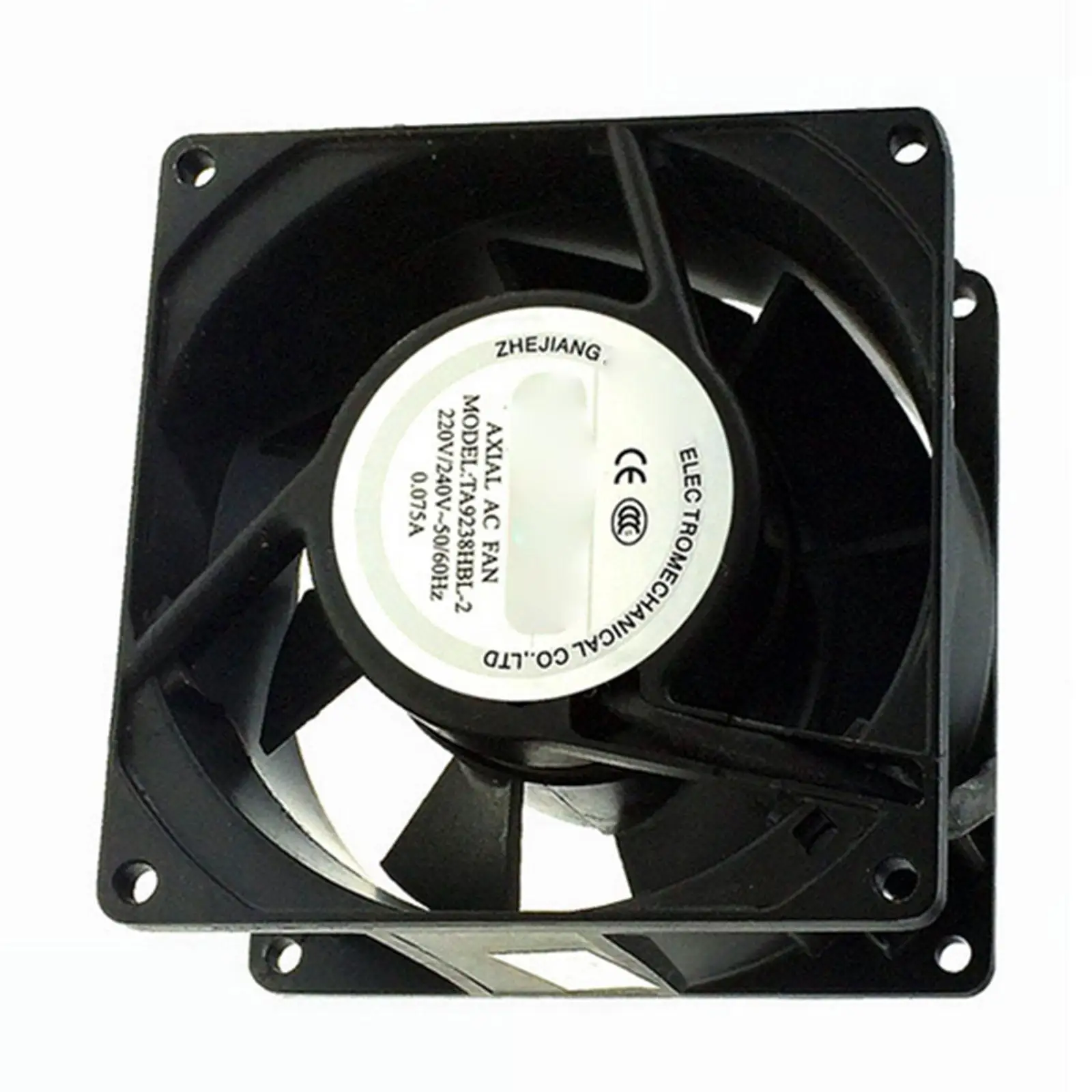 220V Ac 92X92X38 Mm Axiale Radiator Fan 38CFM 2250 Rpm Kogellager Hoge Snelheid