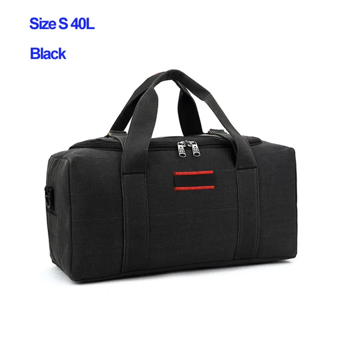 Men 70L or 40L large capacity canvas bag classic luggage bag thickening sturdy handbag black brown Army green 3 colors