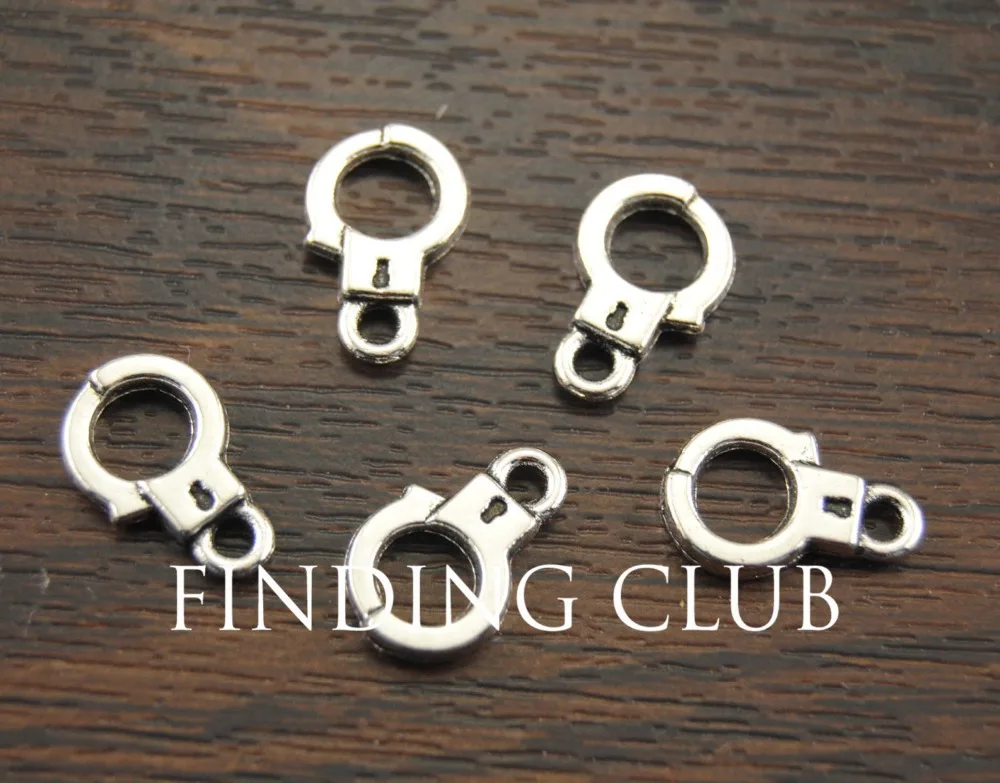 30 pcs  Silver Color Freedom Handcuff Charms DIY Metal Bracelet Necklace Jewelry Findings A1067