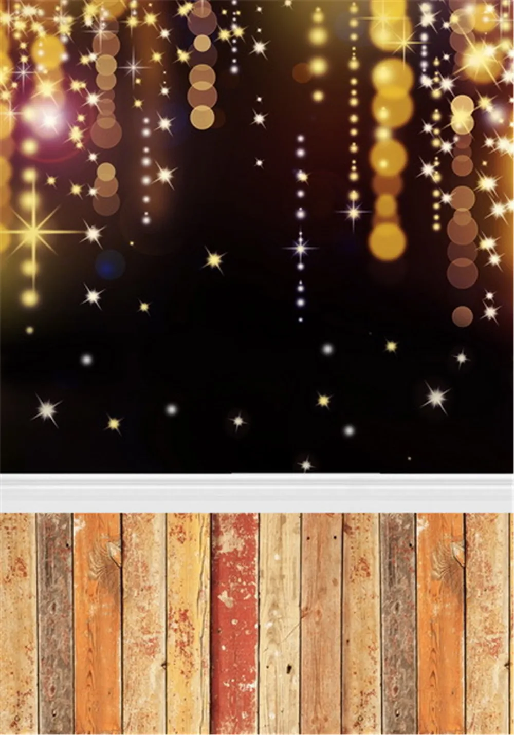 

Dazzling Polka Dots Photography Backdrops Vinyl Kids Children Merry Christmas Party Bokeh Photo Studio Backgrounds Wood Floor