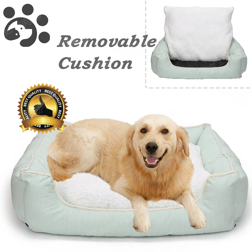 

Large Dog Couch Bed Pet Bench Sofa Removable Cushion Washable Pet Bed Anti-Slip Bench Dog Bed Soft and Plush Bed Bench BD0074