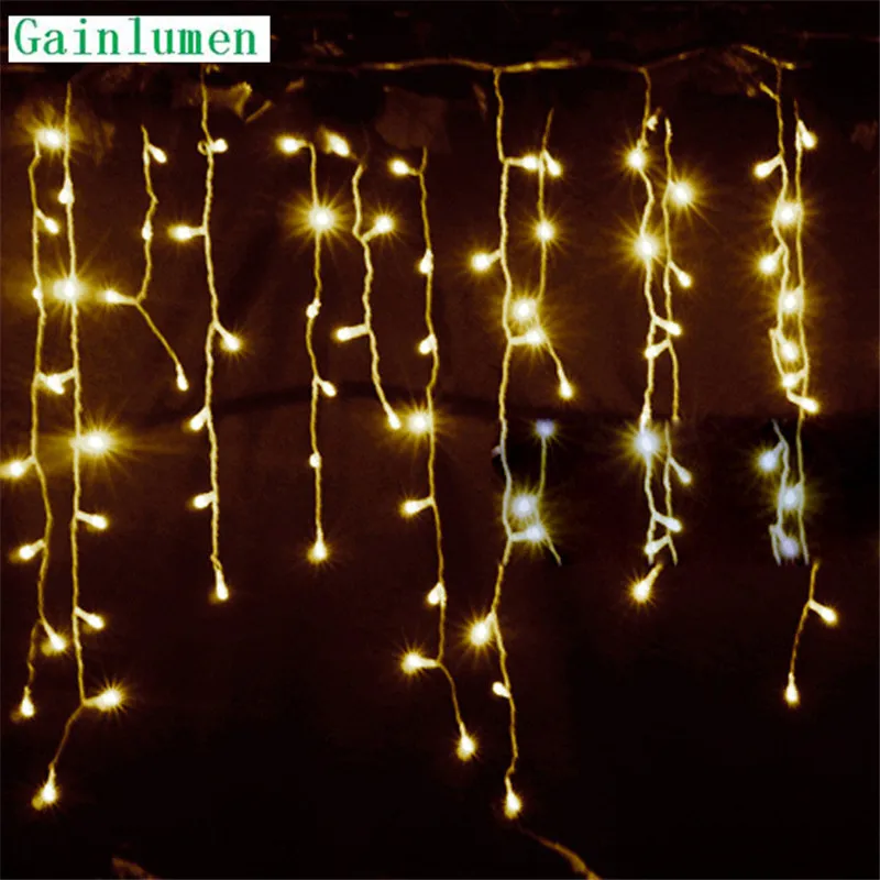 

5m Christmas Lights Droop 0.4-0.6m Waterproof Garland Led Icicle String Lights for Garden House New Year Decoration