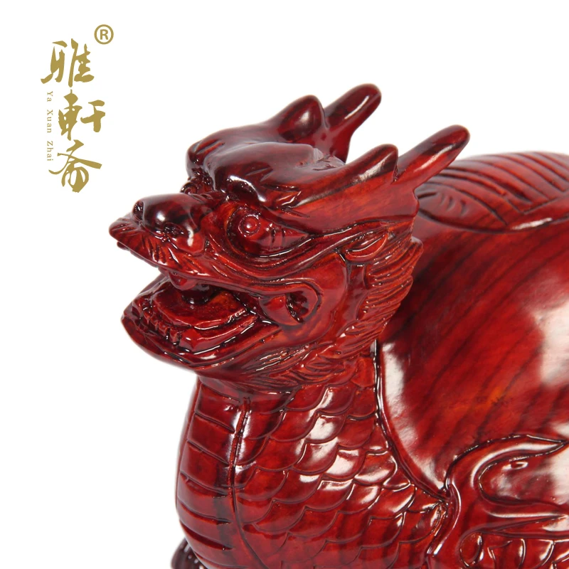 Dongyang wood carving crafts mahogany wood decoration feng shui dragon turtle Home Furnishing matter lucky turtle turtle longevi