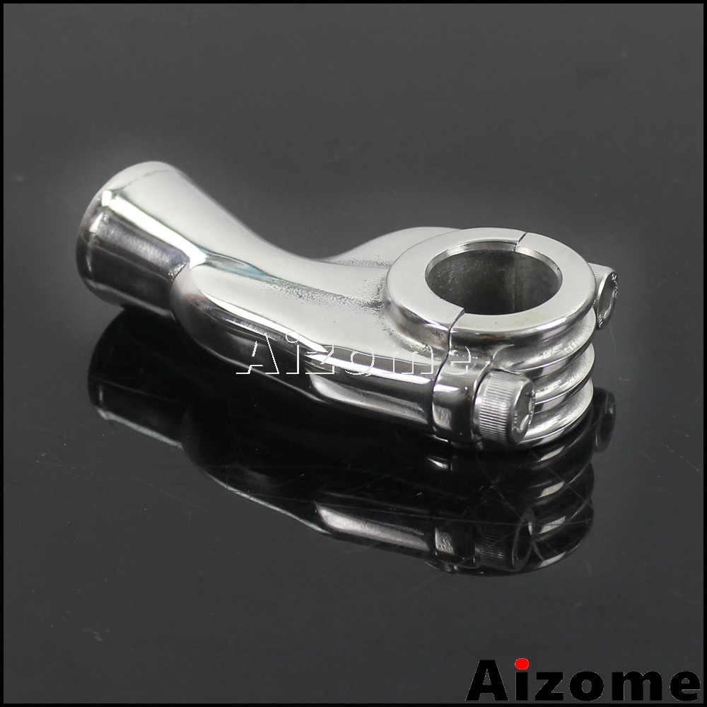 Silver Motorcycle Custom 25mm Handlebar Risers Clamps For Harley Honda Yamaha Cruiser Vintage Style 1\