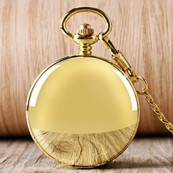 Top Luxury Smooth Roman Numerals Vintage Mechanical Pocket Watch Steampunk Hand Winding Men's Watch FOB Clock with Hook Chain