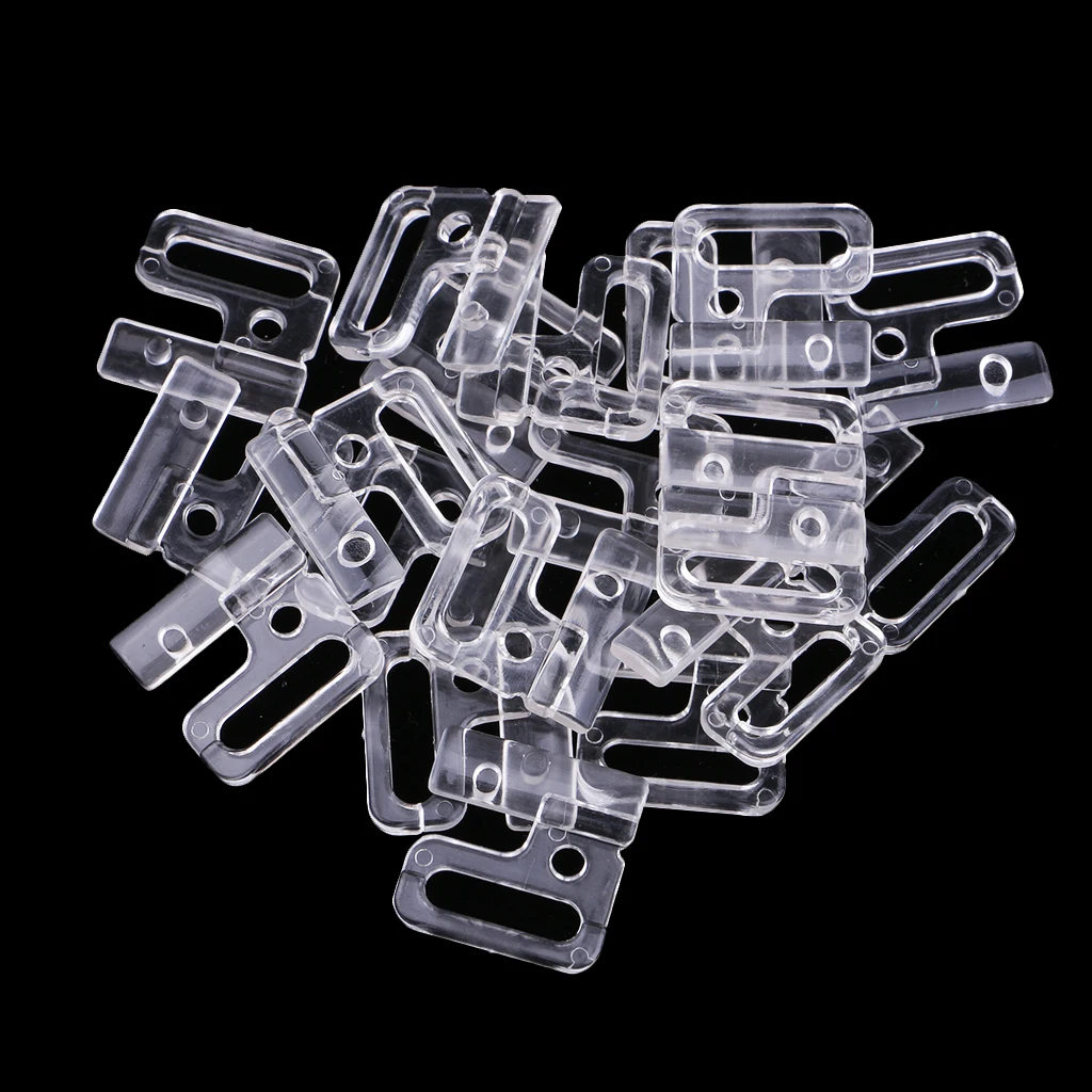 10pcs 14mm Bikini Clip Hook Snap Plastic Clasps Bra Fasteners Strap Lingerie Supplies for Sewing Clothes Swinwear Accessories