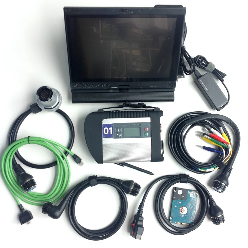 MB Star C4 with Software Support Wifi connection 2024.12 Super Softwar multi-language with X220T i5 90% New laptop touch screen