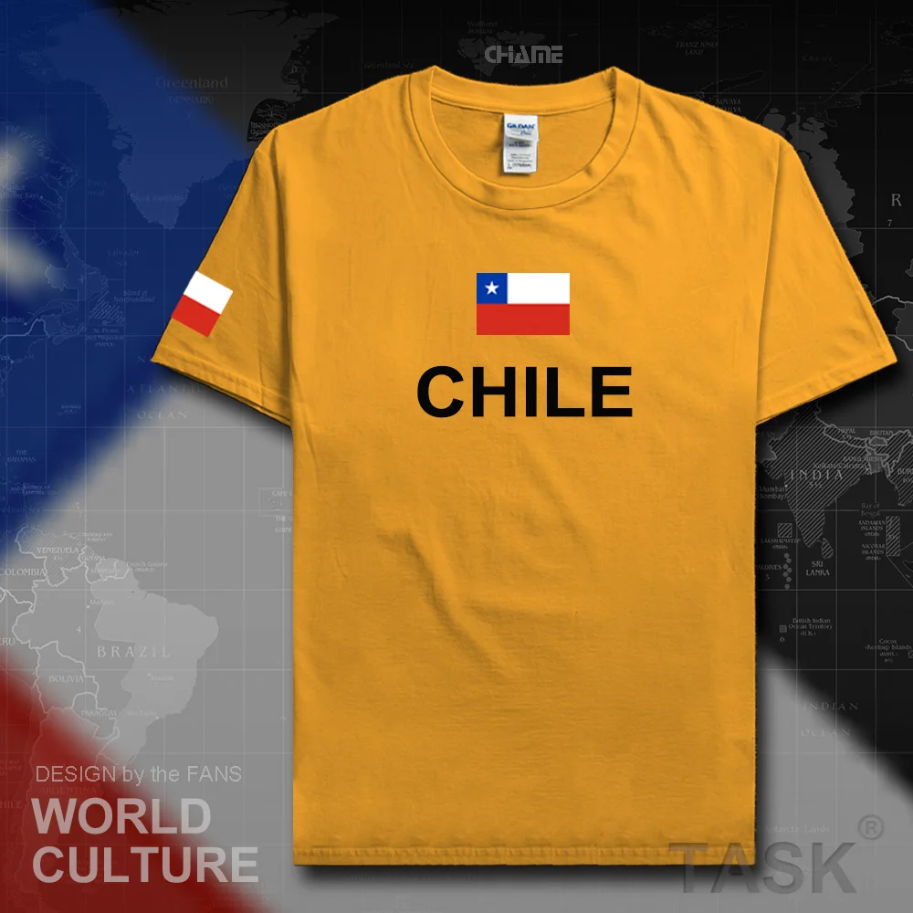 Chile men t shirts Chilean 2017 jersey CL nation team 100% cotton t-shirt meeting fitness clothing sporting tees country flag