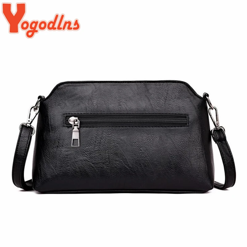 Yogodlns Casual PU Leather Women Crossbody Bag Shoulder Messenger Bags For Female Mother Small Phone Purse Bags High Quality