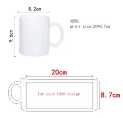 Valentine's Day Present Heat Transfer LOGO Photo Ceramic Cup Mug DIY print Customized Picture Beautiful Gift Box Saft Packaging