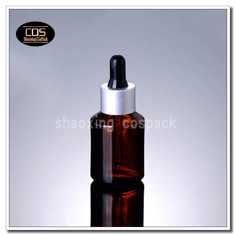 100pcs empty 1 ounce brown glass packaging dropper for essential oil, 30ml empty amber glass bottle with dropper top online