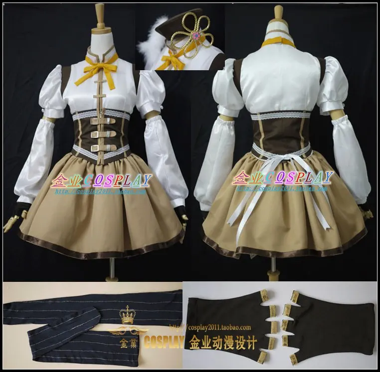 Puella Magi Madoka Magica Tomoe Mami Cosplay Costume Full set socks include 11