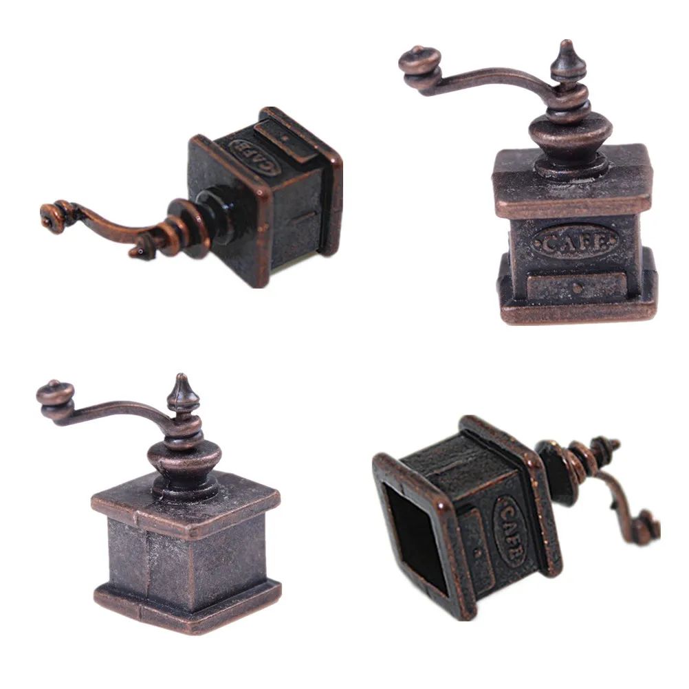 New 1/12 Dollhouse Miniature Kitchen Vintage Coffee Grinder For Doll Gift Hot Sale