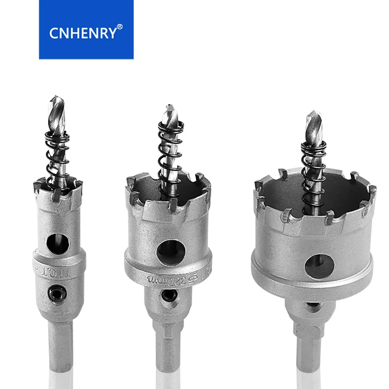 1PC 16-65mm Core Hole Saw Carbide Tip TCT drills For Steel Carbide Metal Cutter Tool Thick Steel Plates Drilling