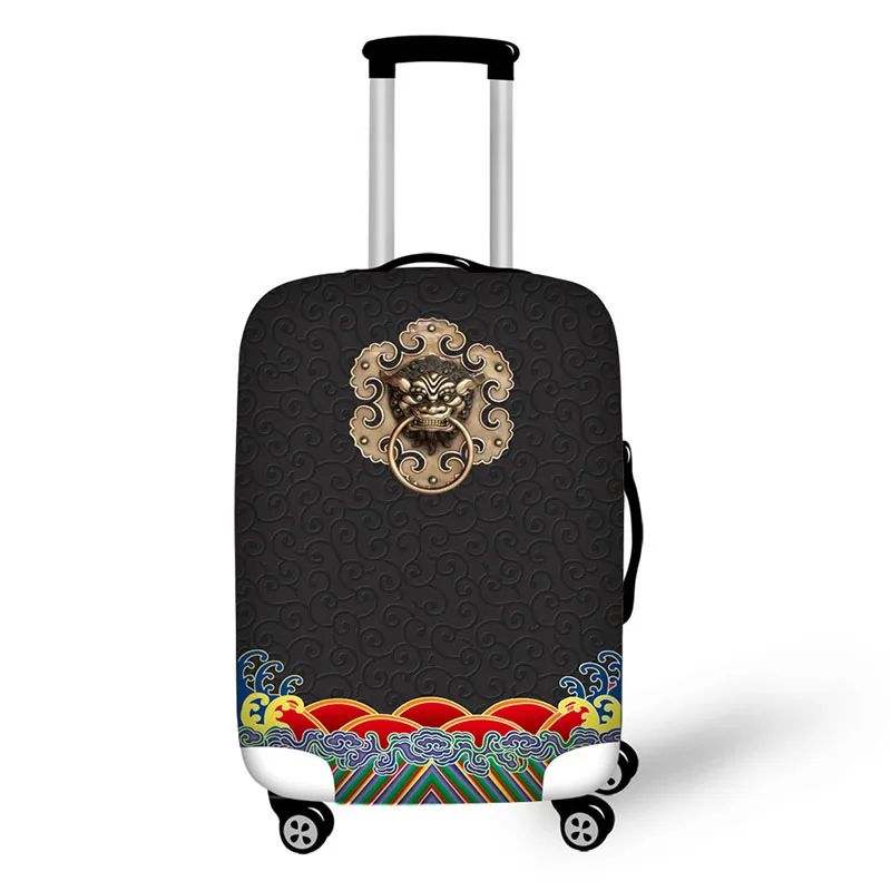 Chinese style print on suitcase luggage travel luggage protective cover anti-dust trolley cover for 18 to 30 inch bag