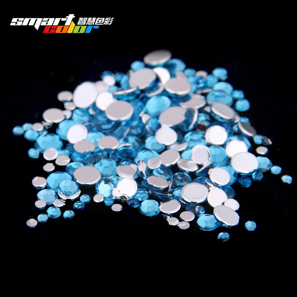 Smart Color Aquamarine Color Acrylic Rhinestones Shoes Sparkling Nail Art Decorations Clothing Decorations Small Pack