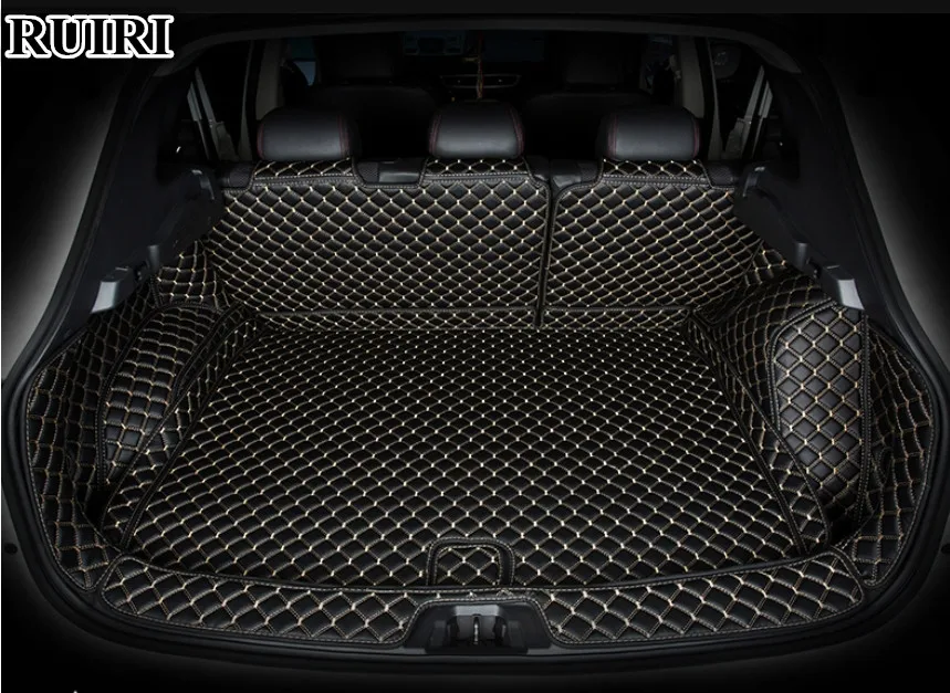 High quality! Full set car trunk mats for Nissan Qashqai j11 2019 waterproof cargo liner mats boot carpets for Qashqai 2018-2015