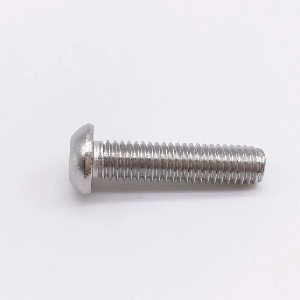 Wkooa Screw M2 Hex Button Head Socket Cap Screws Metric Silver Stainless Steel