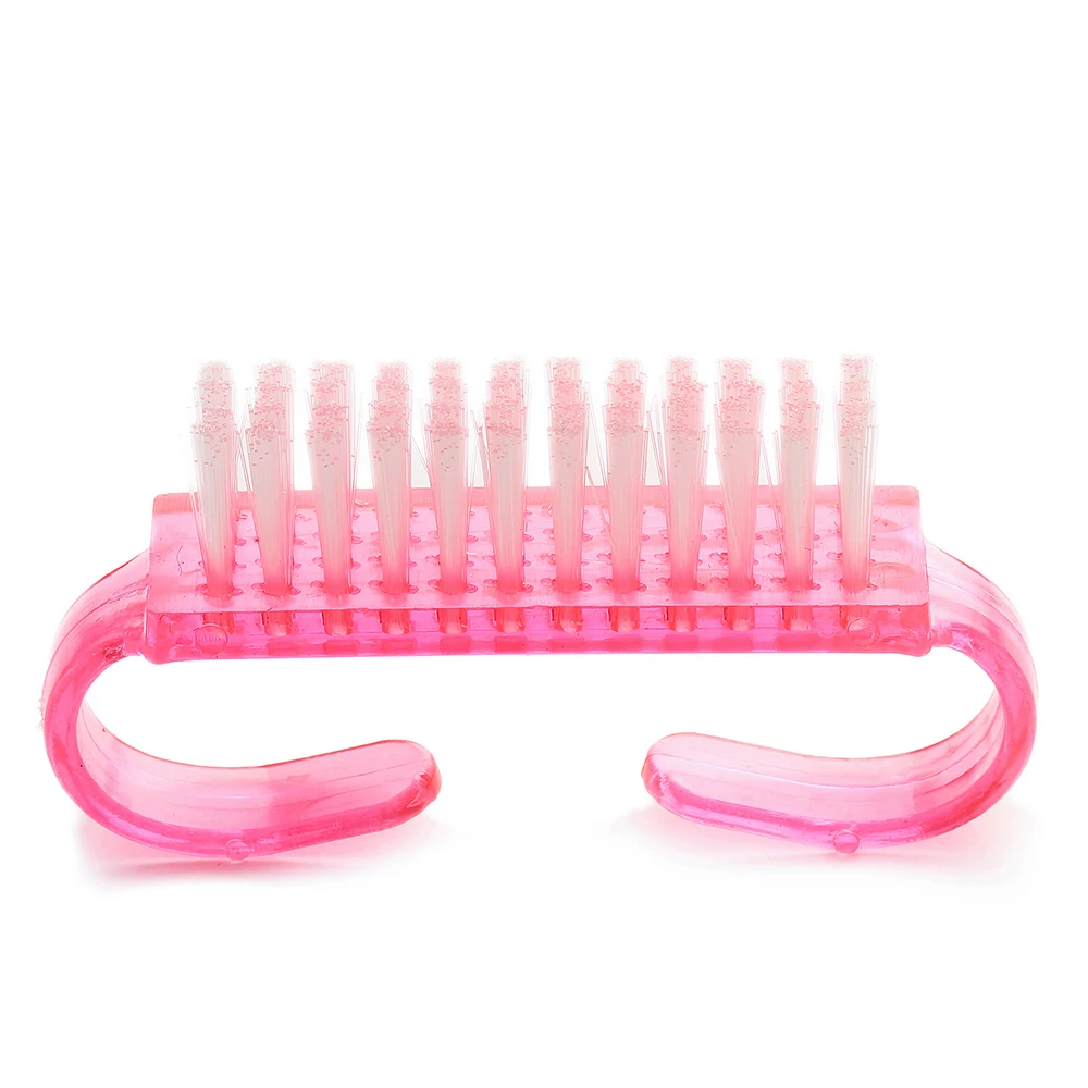 2Pcs Nail Cleaning Nail Brushes Plastic Pink Purple Clean Tools File Remove Dust Manicure Pedicure Brush