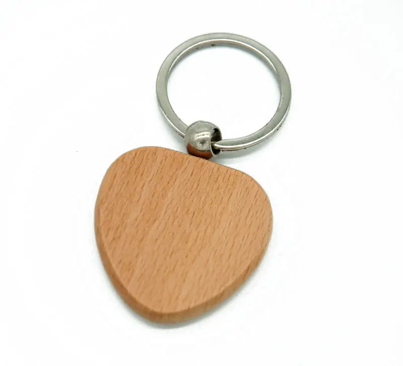 Blank Rectangle Wooden Key Chain DIY Promotion Wood Keychains Pendants Tags Promotional Gifts