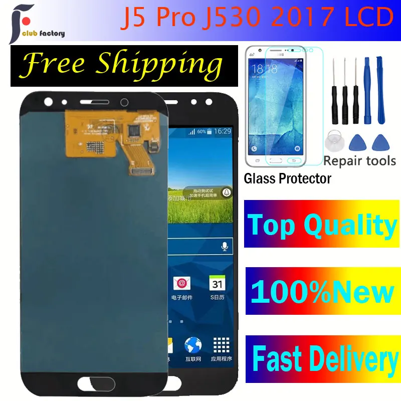 

Для SAMSUNG Galaxy J530 2017 для Samsung J5 2017 дисплей сенсорный экран дигитайзер J5 Pro J530 J530F LCD 5,2 ''inchSM-J530F